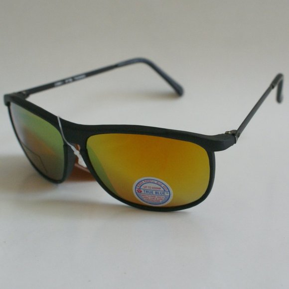 NWT TruVintage graphite Sports iridium gold mirror True Blue blocker sunglasses - Picture 3 of 7
